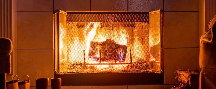Mendota Hearth Landscape Fireplace Installation in East Orange, New Jersey